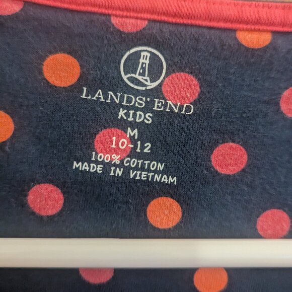 Lands' End Polka Dot Long Sleeve Dress with Pockets-Girls M (10-12) - Picture 2 of 4